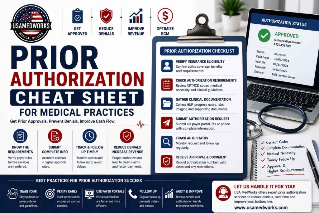 Prior Authorization Cheat Sheet for Medical Practices