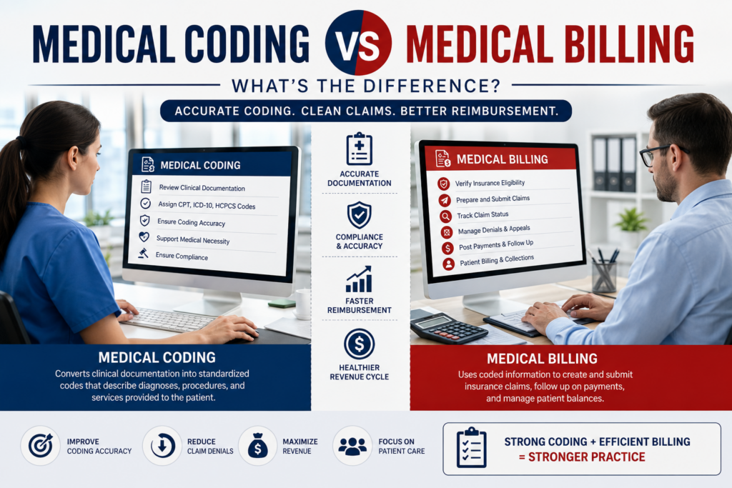 Medical Coding vs Medical Billing: What’s the Difference?