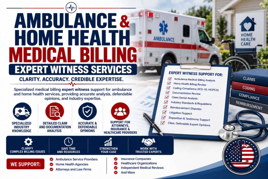 Ambulance and Home Health Medical Billing Expert Witness: When You Need One and What to Look For